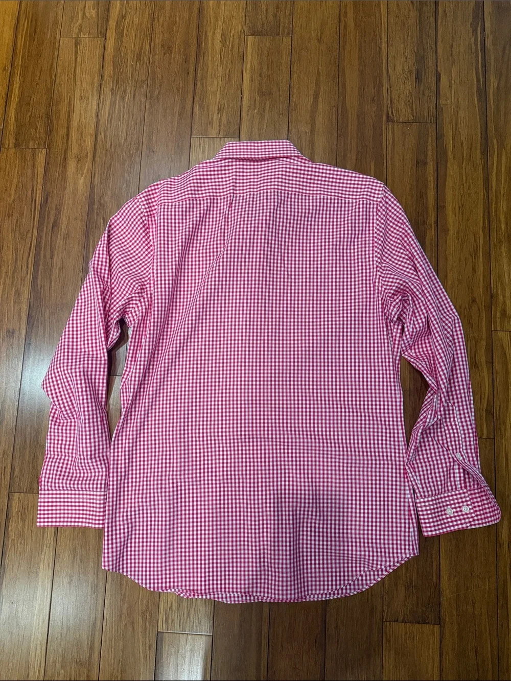 NWOT Banana Republic Red Gingham Dress Shirt L 100% cotton